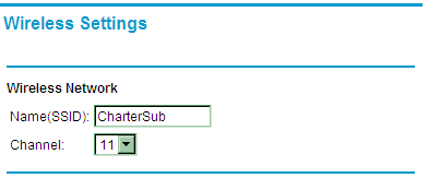 Wireless settings
