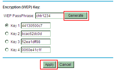WEP click apply