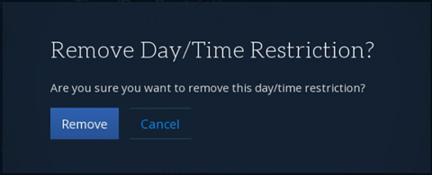 Time/Day Restrictions