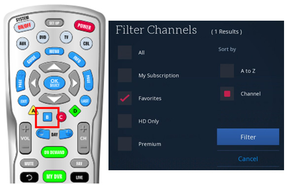Favorites - Filter