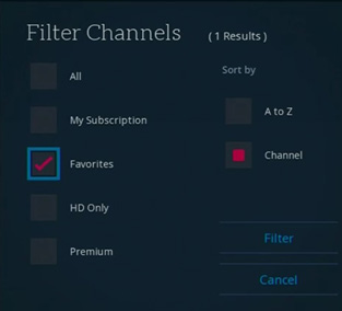 Filter and Sort