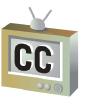 CC on cartoonish tv screen