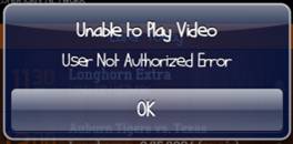 Unable to play video message