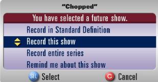 Record in standard definition