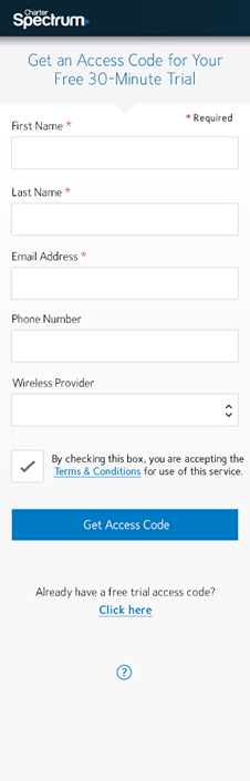 Spectrum Wifi Free Access Code Screenshot