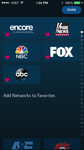 Favorites Screenshot