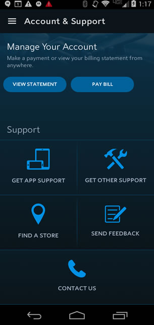 My Account Screenshot
