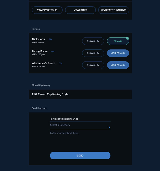 Settings Screenshot