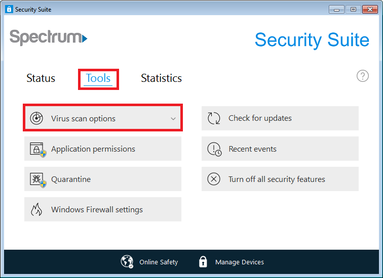 Virus Scan Options