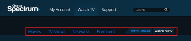 Watch TV Menu