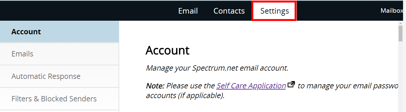 Settings Tab