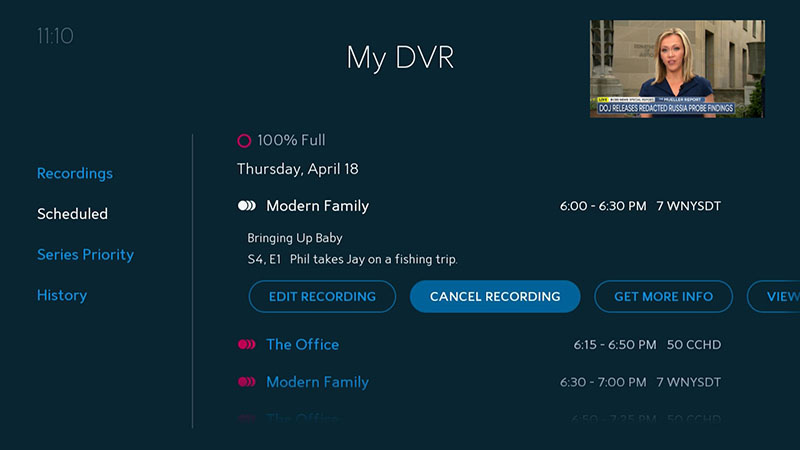 Spectrum Guide DVR: Playback