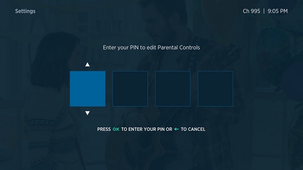 Parental control PIN for Roku