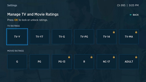 Roku parental control settings
